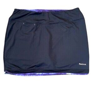 REEBOK Athletic Skirt With Shorts Size 3X Black-purple
